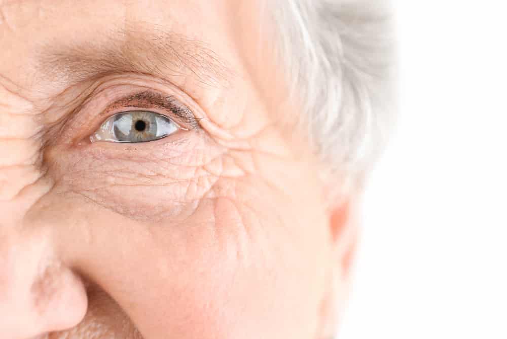 Portrait of the eye of an elderly woman